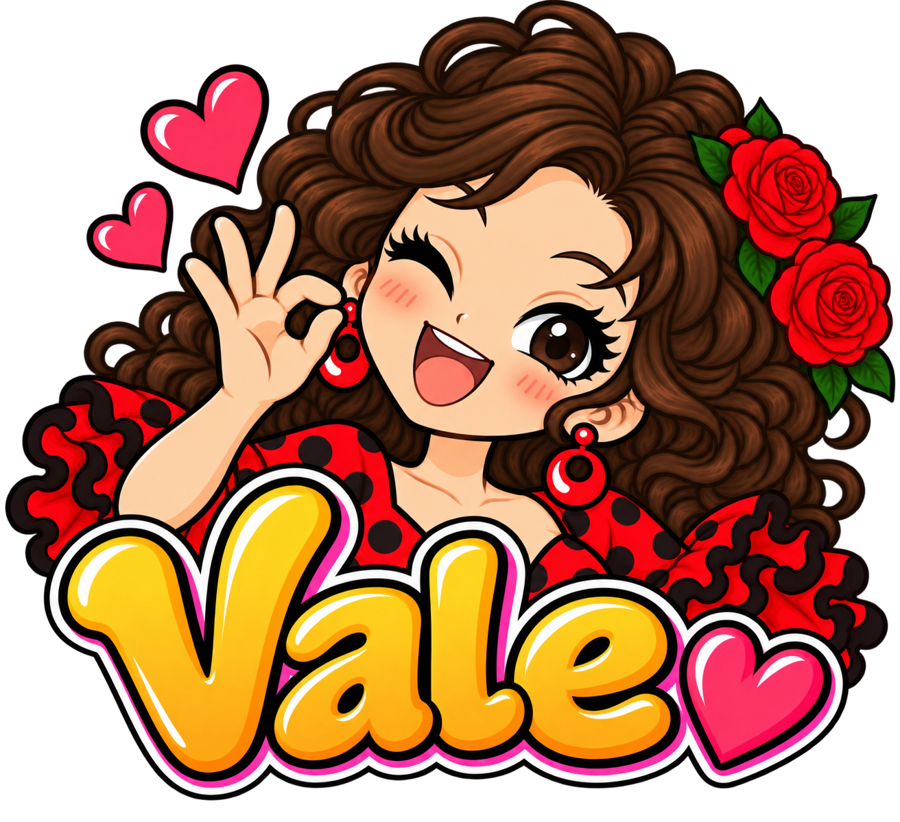 フラメンコガールのスペイン語LINEスタンプ