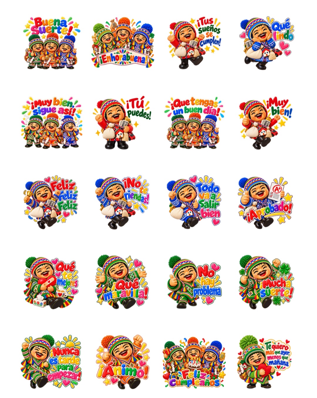 幸運の神様エケコのスペイン語LINEスタンプ
